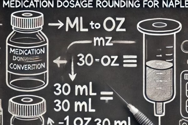 rounding ml in an oz naplex 30